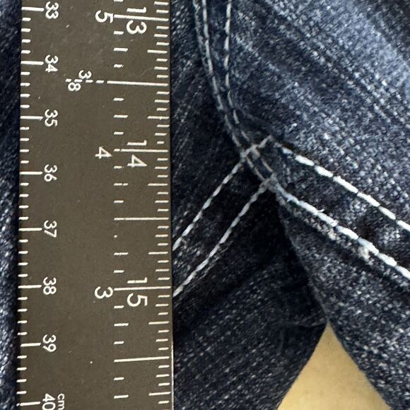 Southpole Jeans 38 (36") Blue Vintage Wide Leg Baggy Plaid Pockets Y2K Skater - Picture 13 of 15